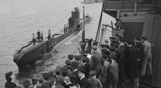 A HMS Trident Blyth kikötőjében, kép: BBC