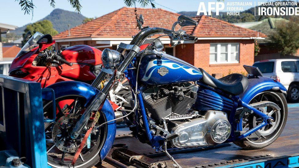 lefoglalt motorok, fotó: AUSTRALIAN FEDERAL POLICE