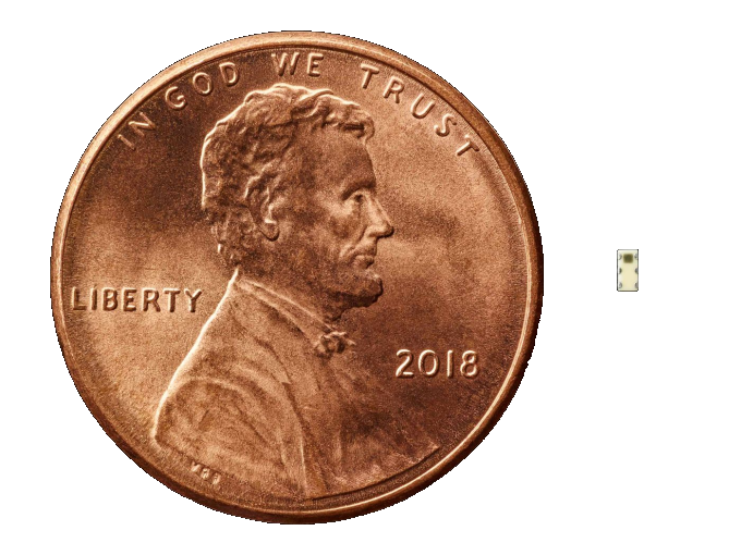 A "kém-chip" (jobbra) mérete, a kép forrása: Bloomberg A "kém-chip" (jobbra) mérete, a kép forrása: Bloomberg